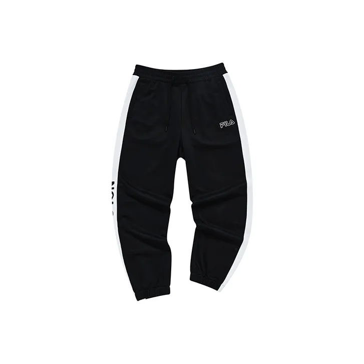 FILA FUSION Knitted Sports Pants Men's Pitch Black-0