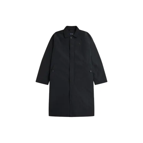 FRED PERRY Button Through Mac Jackets & Coats Men's Black