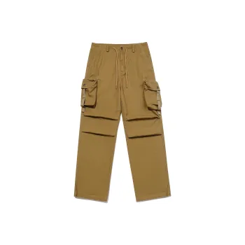 Guuka Khaki Straight Fit Cargo Pants For Men Unisex