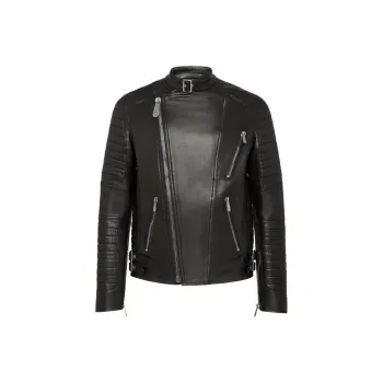 PHILIPP PLEIN SS23 Leather Jacket Men's Black