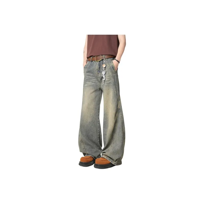 HOKLV Jeans Unisex Vintage Blue-0