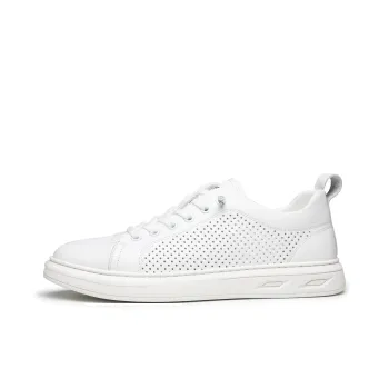 HD Slip Resistant, Abrasion Resistant, Lightweight, Breathable Low Top Skateboard Shoes Men's White