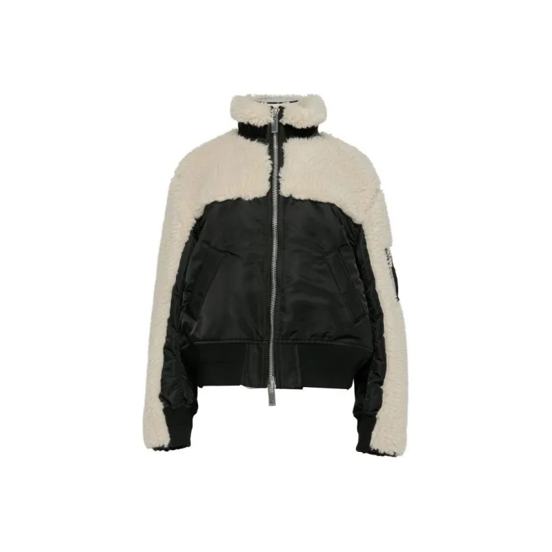 Sacai Shearling Twill Blouson-0