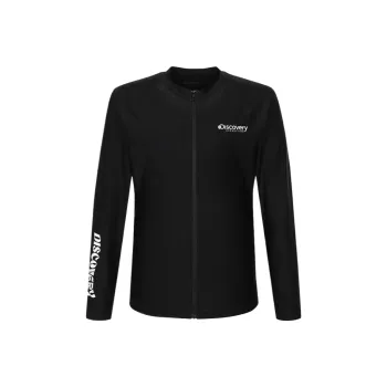 Discovery Expedition Essential Men Full-Zip Rashguard Black Jackets Coats Men's Black
