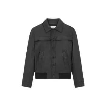 SAINT LAURENT Buttoned Lambskin Jacket