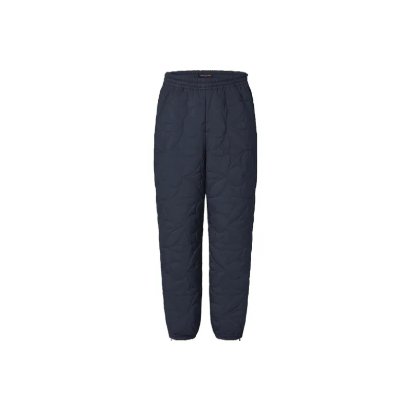 LOUIS VUITTON New Quarterly Products Of LV Knitted Sports Pants Men's Dark Blue-0