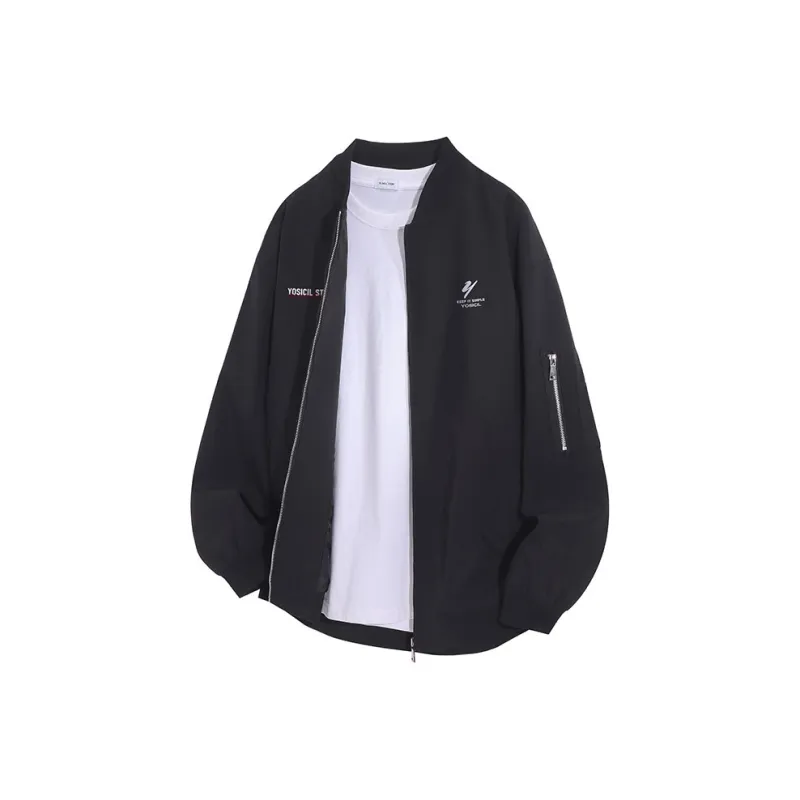 YOSICIL Jackets Coats Unisex Navy Blue-2