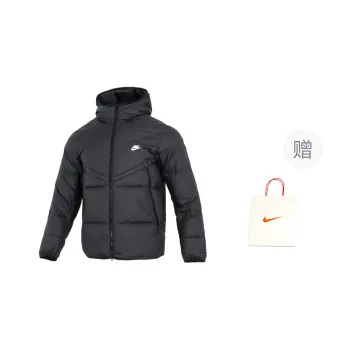Nike Down Jackets Men Black Shopping Bag Included