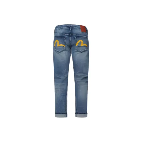 EVISU Tapered Pants Jeans Men's Denim Blue