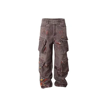 YADcrew Jeans Unisex Dark Purple