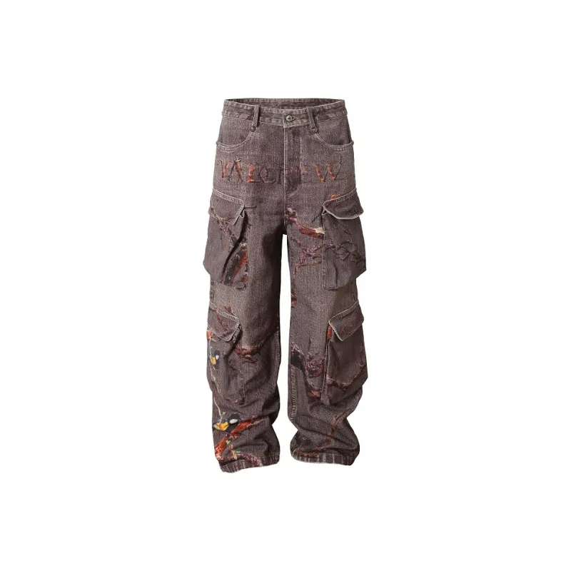 YADcrew Jeans Unisex Dark Purple-0