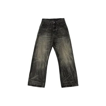 ONITSOP Street Hip Hop Cleanfit Jeans Unisex Black