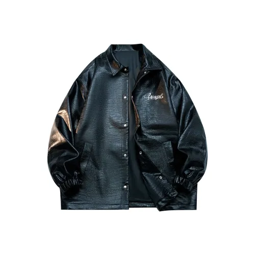 LOADINGFILES Leather Jacket Unisex