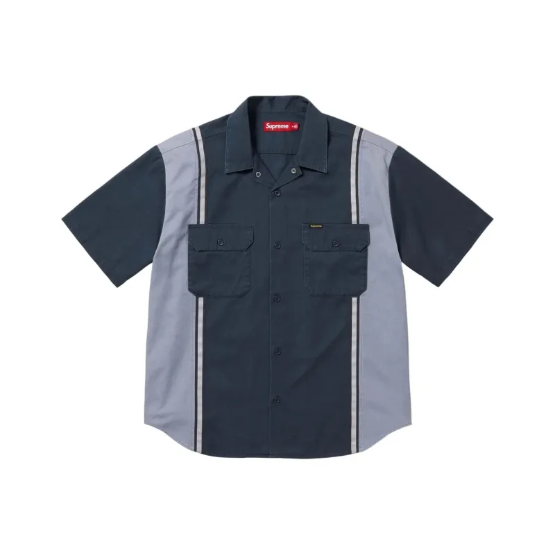 Supreme Reflective Stripe S/S Work Shirt-4