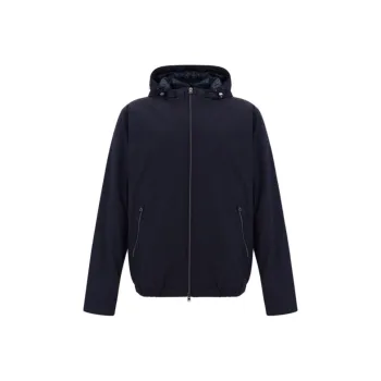 HERNO Mock Neck Hooded Jacket