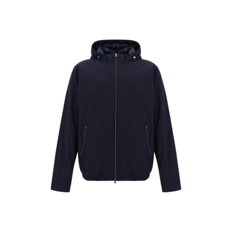 HERNO Mock Neck Hooded Jacket-0