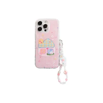 Sopi Acrylic Material Foundation Little House Phone Cases Compatible With IPhone 16/15 Pro Max/Apple 13/14 Pro/Max