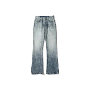 GROOL Jeans Unisex Water Ripple Nostalgic Blue