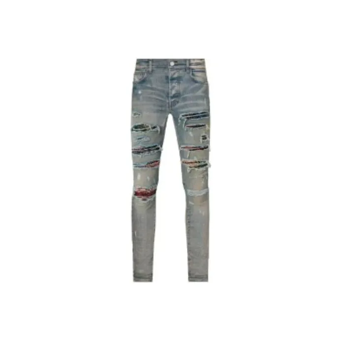 AMIRI Rainbow Paisley Thrasher Jeans-0
