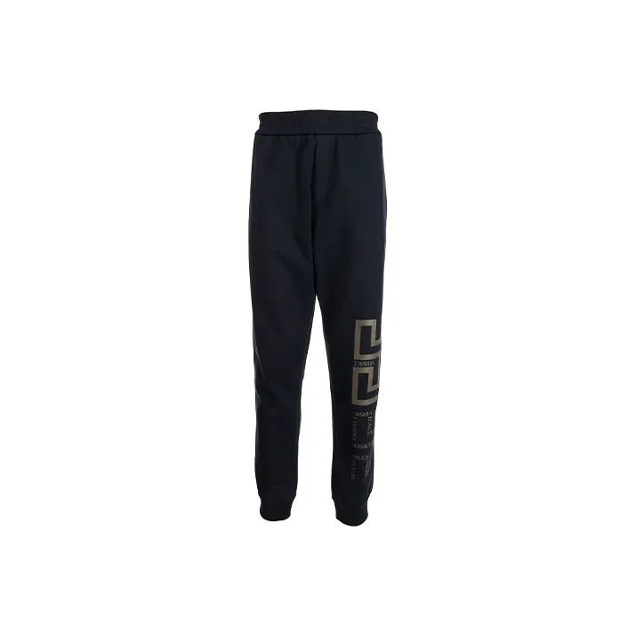 VERSACE VERSACE Knitted Sports Pants Men's Dark Blue-0