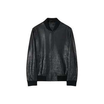 DAVID NAMAN Leather Jackets Men Black