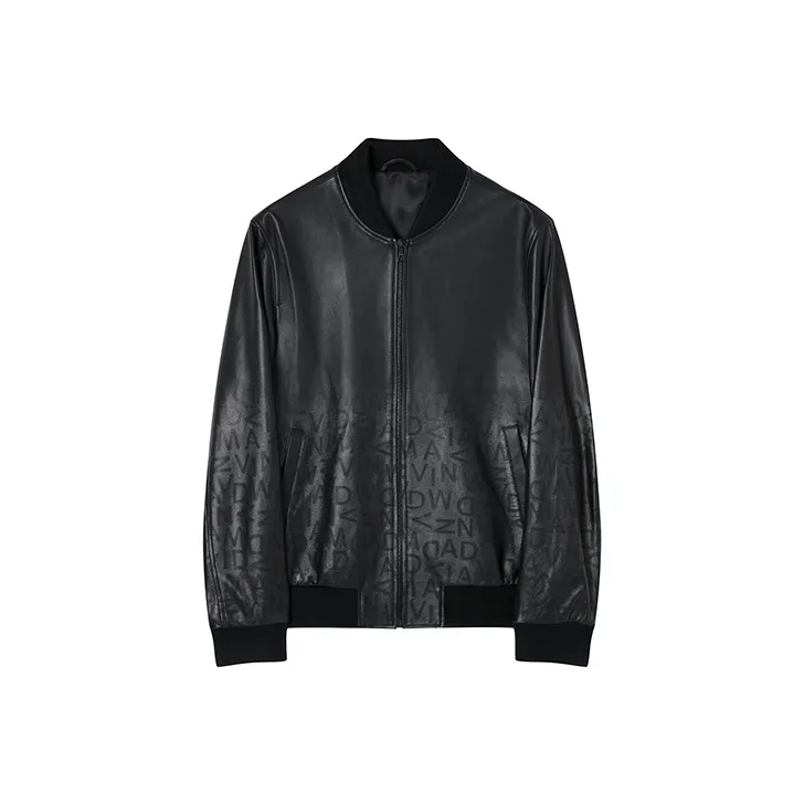 DAVID NAMAN Leather Jackets Men Black-0
