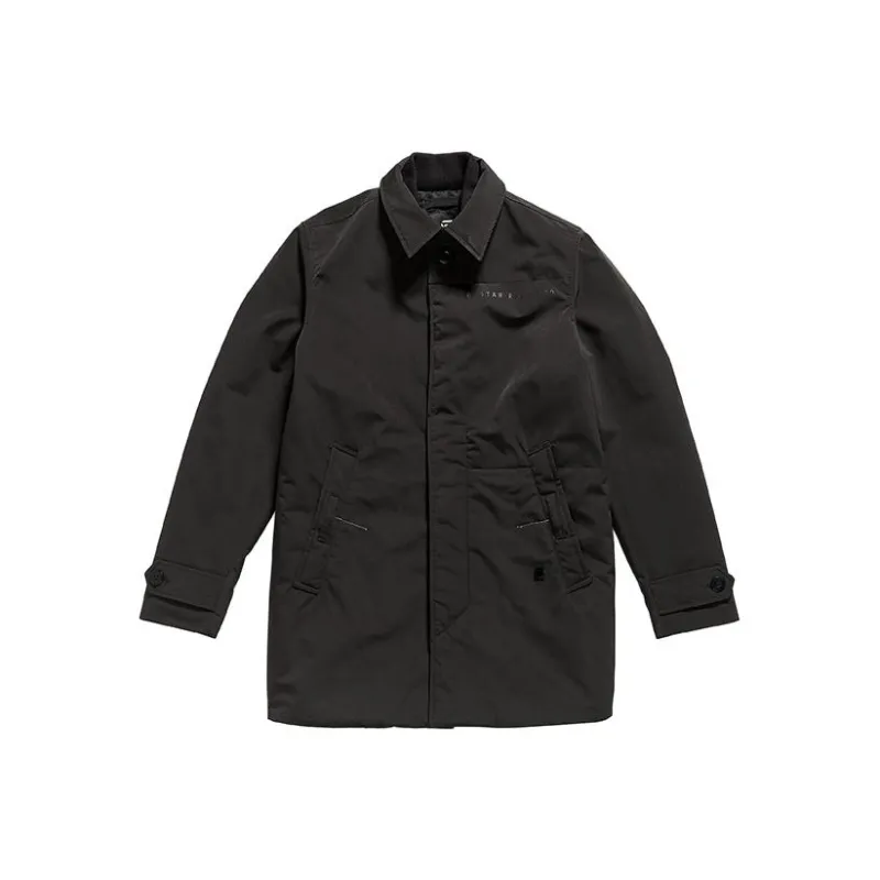 G STAR RAW Trench Coat Men's Pitch Black-0