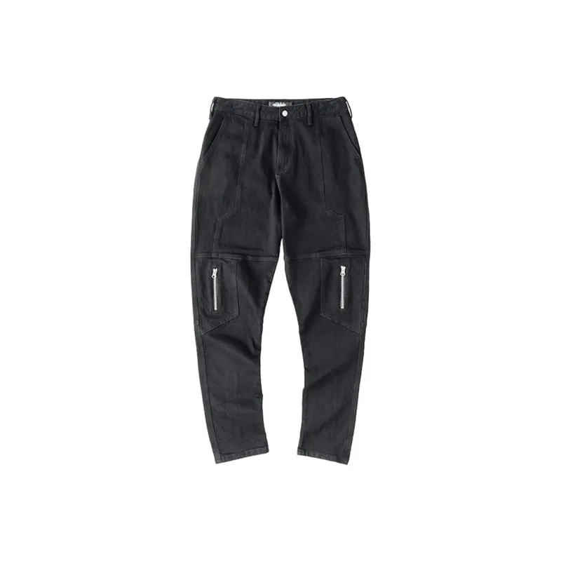 ENSHADOWER Slim Fit Pants Jeans Unisex Black-0