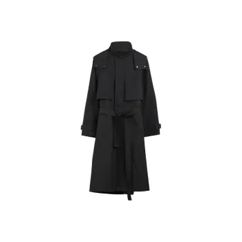 Y 3 Trench Coats Unisex Black