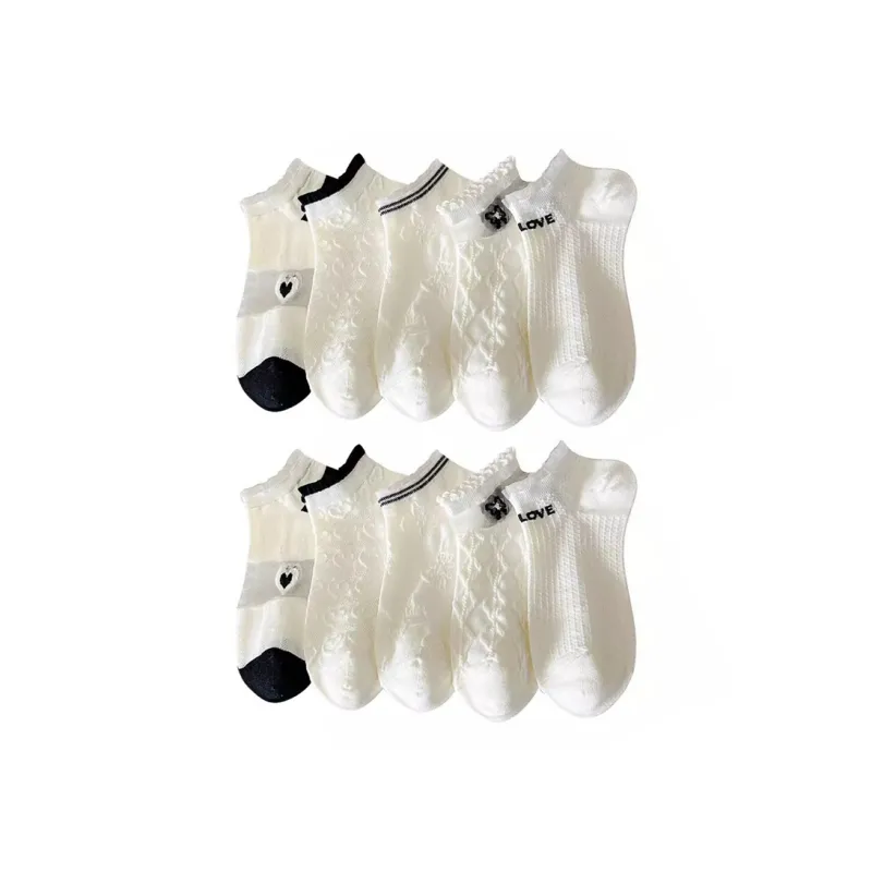 Beerus Ankle Socks Women's 5 Pack White-2
