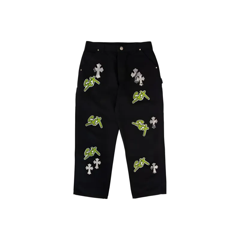 Chrome Hearts Jeans Men Black-0