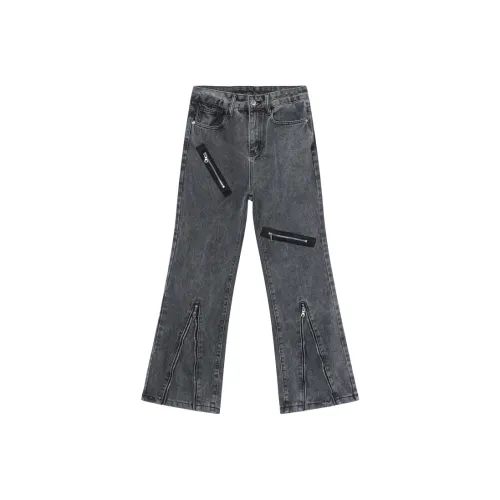 Voguo Relay New For Spring/Summer 2024 Slimming Bootcut Jeans Unisex Black Gray Color