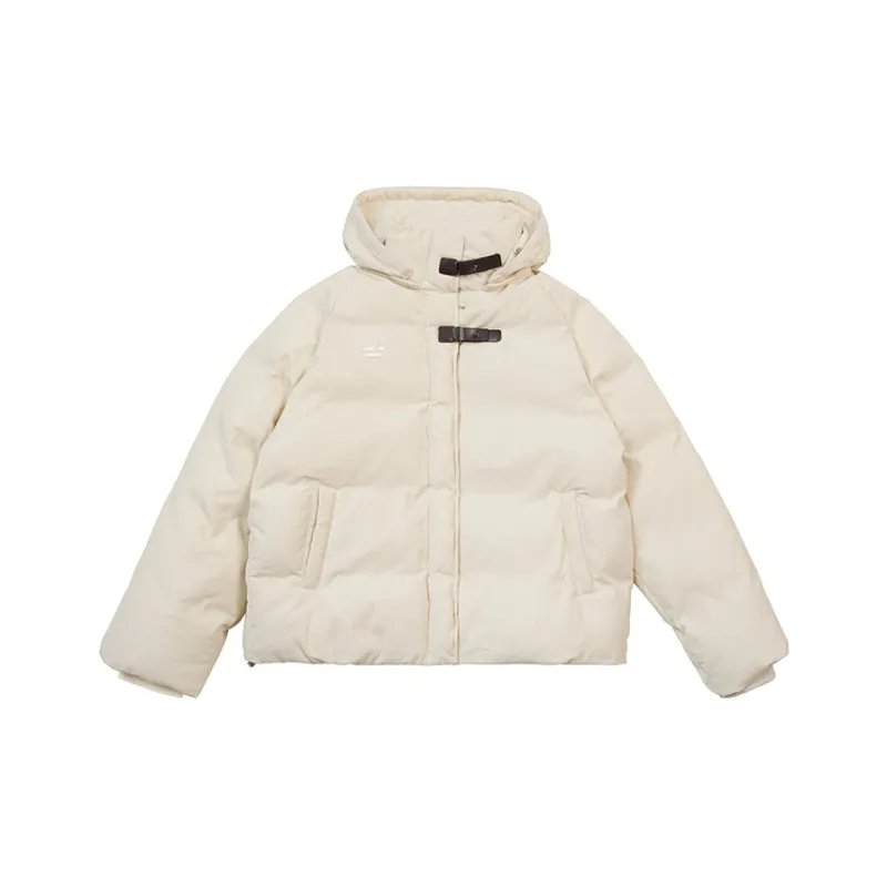 Crying Center Puffer Jackets Unisex Cream White-0