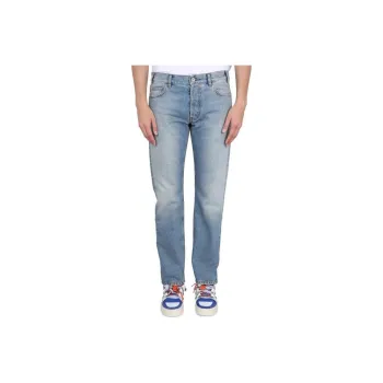 Marcelo Burlon Logo Embroidered Jeans