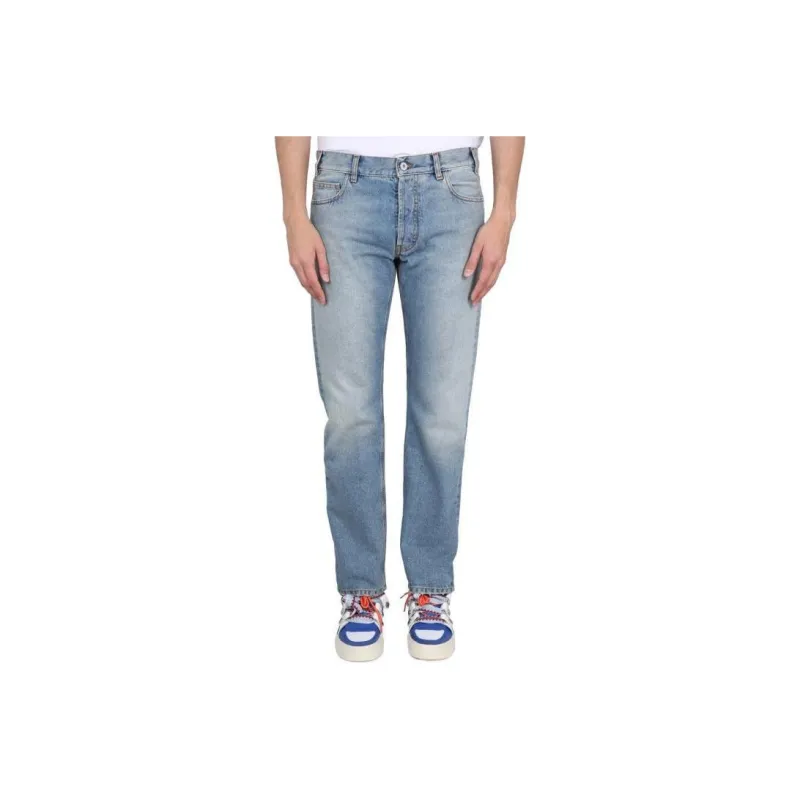 Marcelo Burlon Logo Embroidered Jeans-0