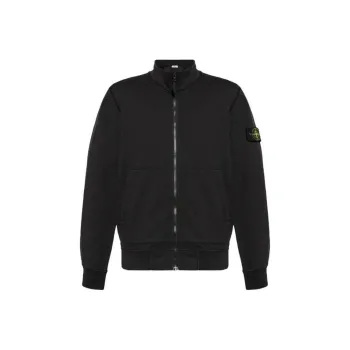 STONE ISLAND Logo Patch Zip Up Jacket