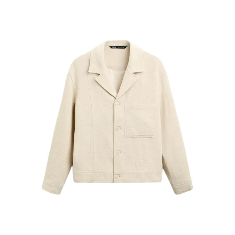 ZARA Jackets Coats Men's Raw White-0