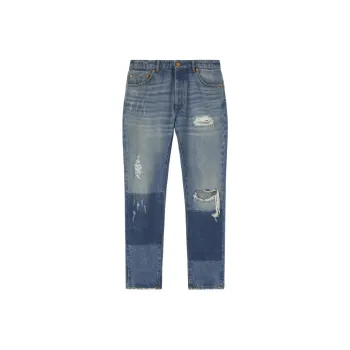 PALM ANGELS X Moncler Distressed Straight leg Jeans