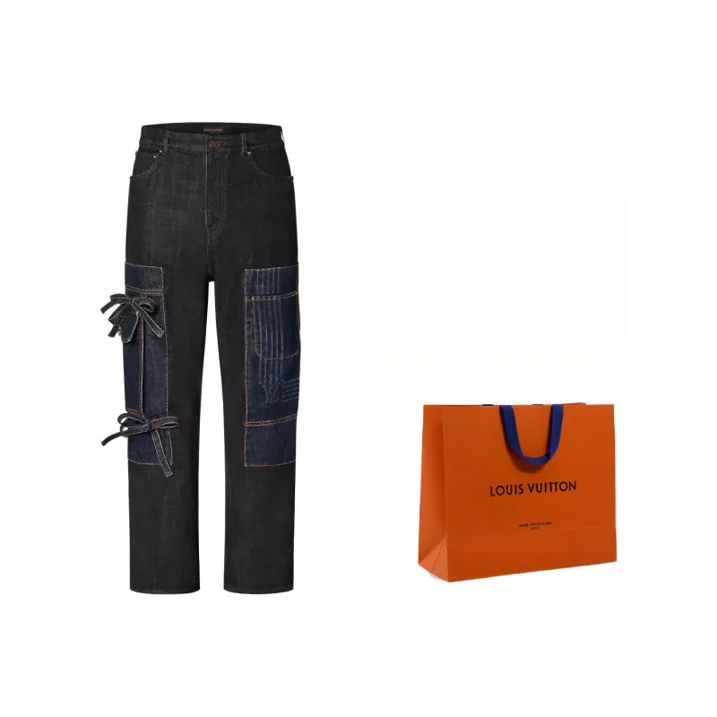 LOUIS VUITTON SS22 Jeans Men's Black-6