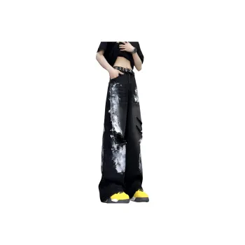 UPXIW Jeans Unisex Galaxy Gray