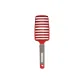 Red Large Curved Comb with Hog Bristles