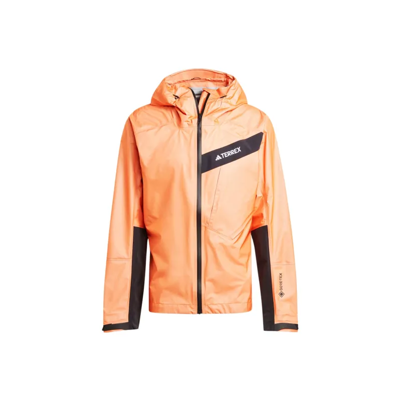 Adidas Terrex Techrock Light Gore Tex Active Jacket Jackets Coats Men's Half Impact Orange-0