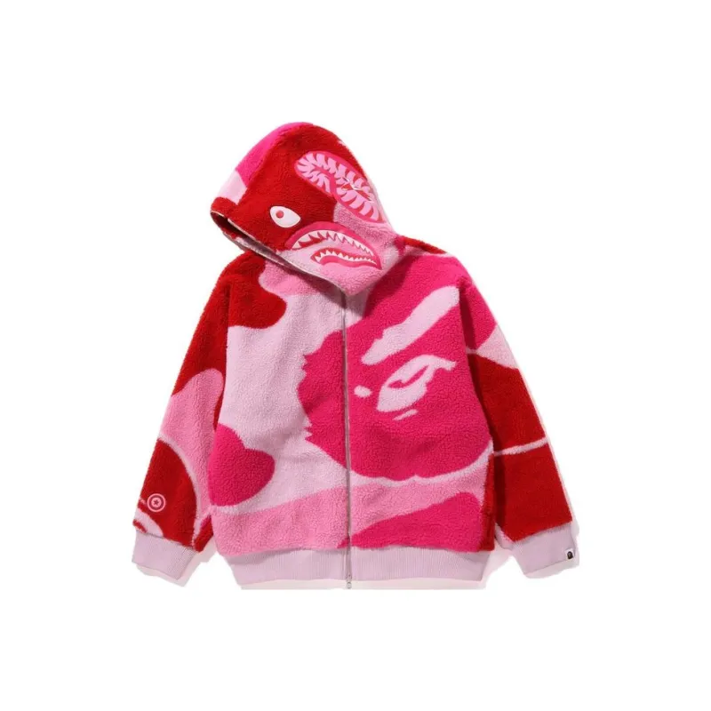 Bape Mega Abc Camo Shark Boa Hoodie Jacket-3