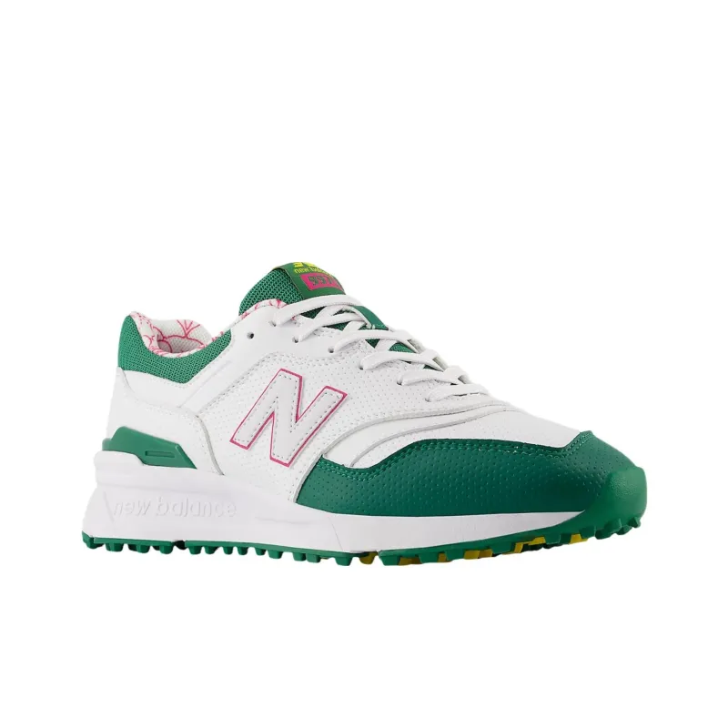 New Balance NB 997 Anti Slip Wear Resistant Low Top Golf Shoes Unisex White Green-2