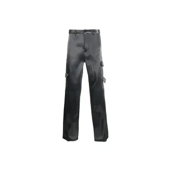 HELIOT EMIL Liquid Metal Straight leg Cargo Trousers