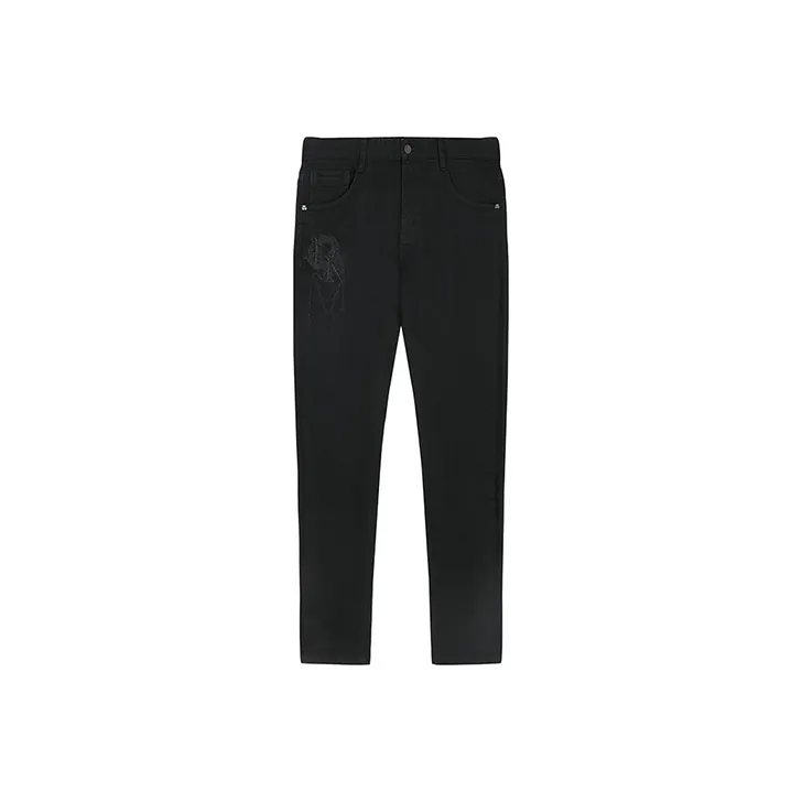 DAVID NAMAN Slim Fit Pants Jeans Men's Black-0