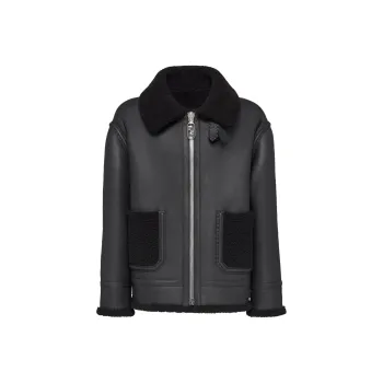 FENDI Leather Jackets Men Black