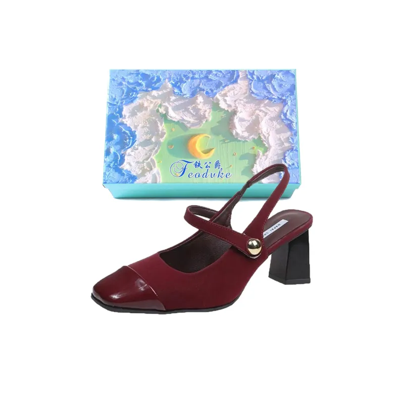 Feo Dvke Chunky Heel High Heels Women's Gift Box Set-6