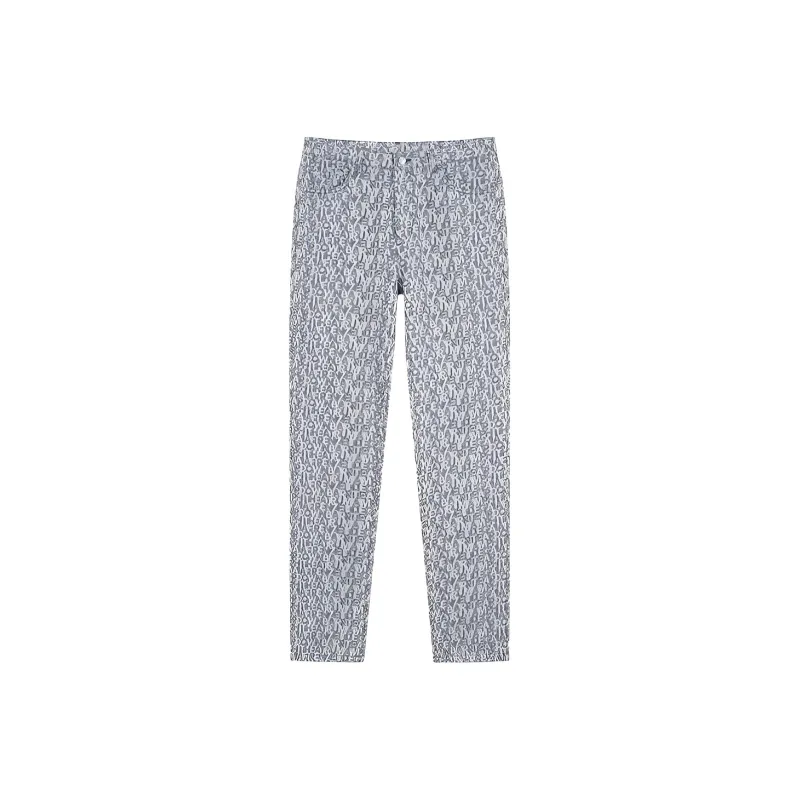 DEGAIA Jeans Men's Medium Gray Letter-0