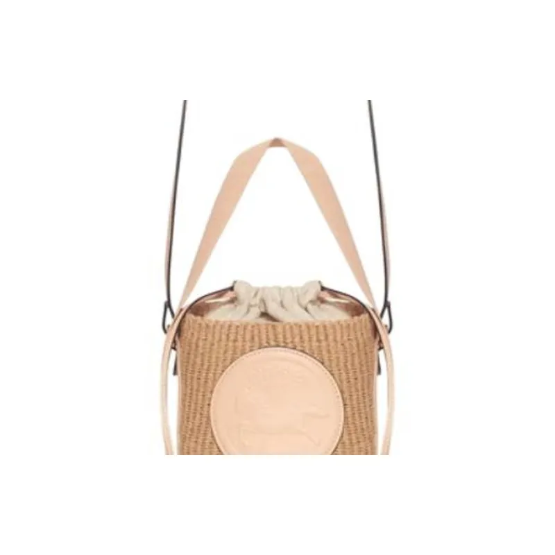 Chloe Paper Bucket Bag, One Shoulder Handbag Small Size Women's Pink-3